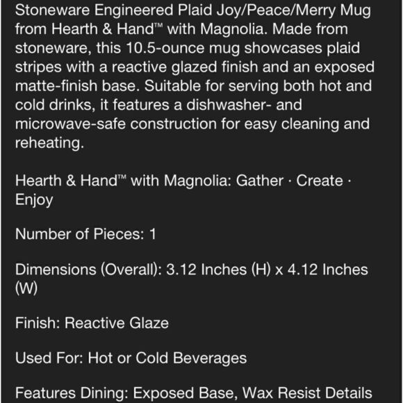 Hearth & Hand Magnolia Mug/Cup - Picture 5 of 6